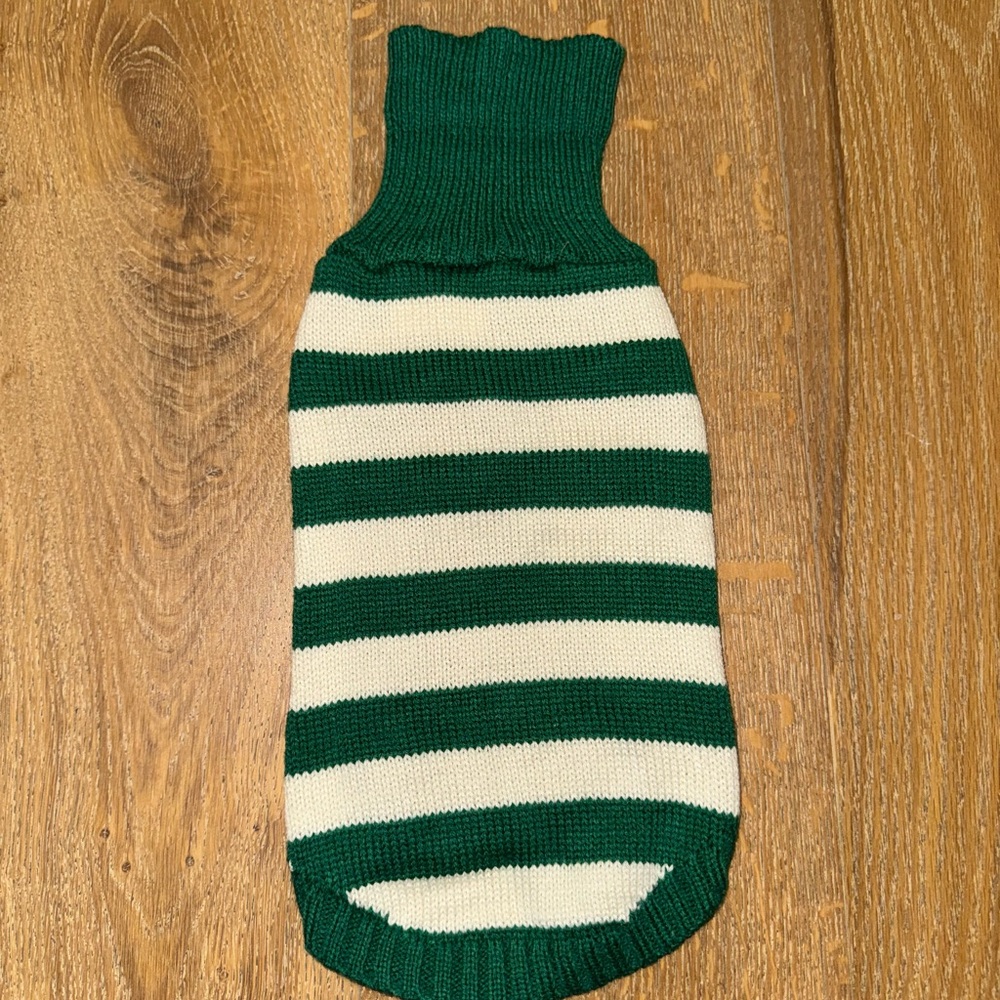 NWT✨ Top Paw Green Stripe Knit Dog Cat Sweater - sz SMALL *3/$13*